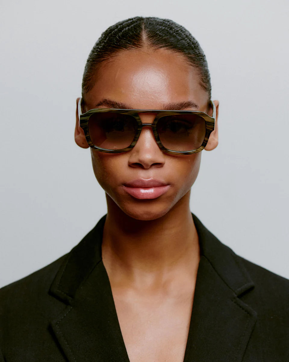 A.Kjaerbede - Kaya Sunglasses - Striped Horn