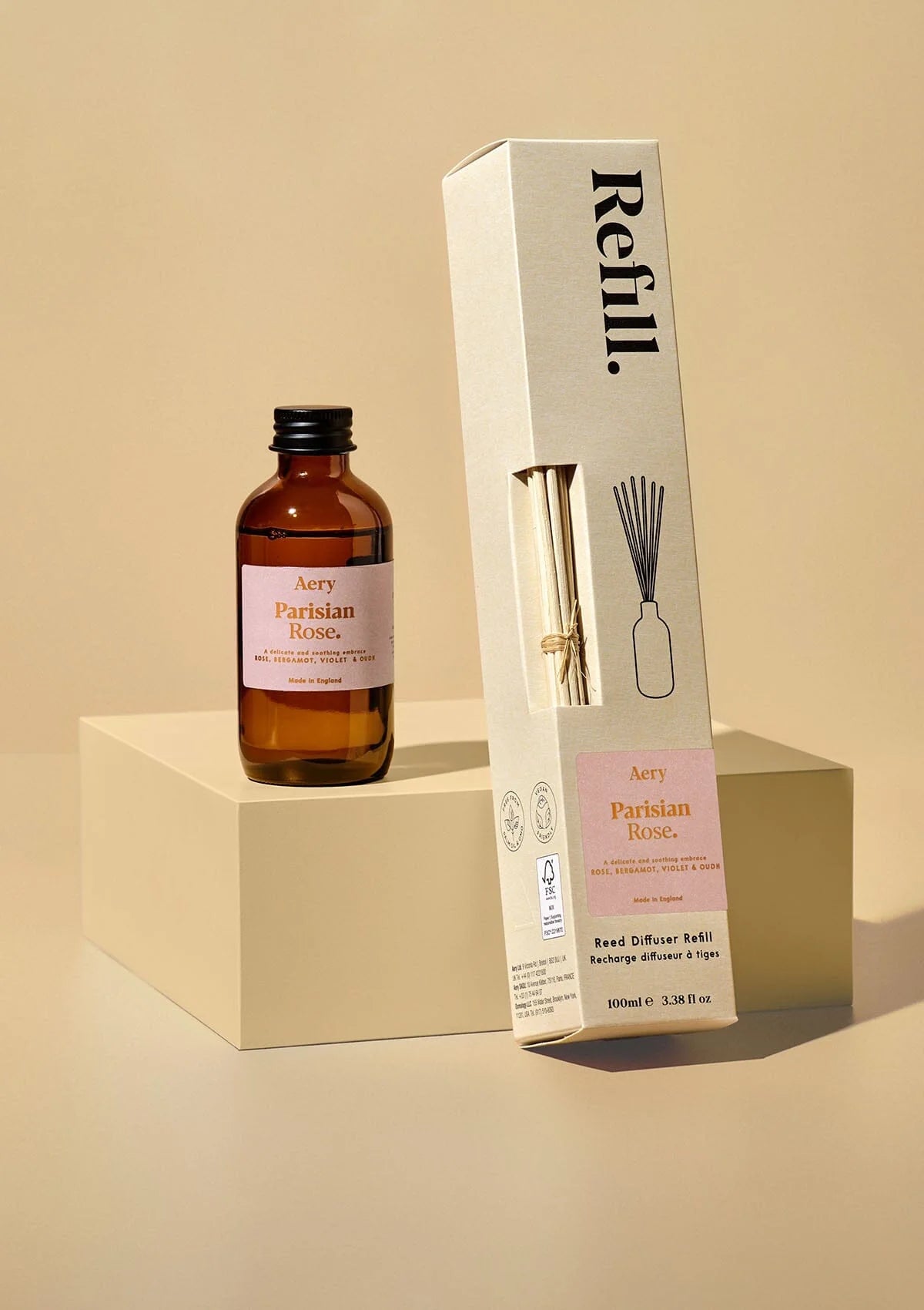 Aery - Reed Diffuser - Parisian Rose Amber 100ml