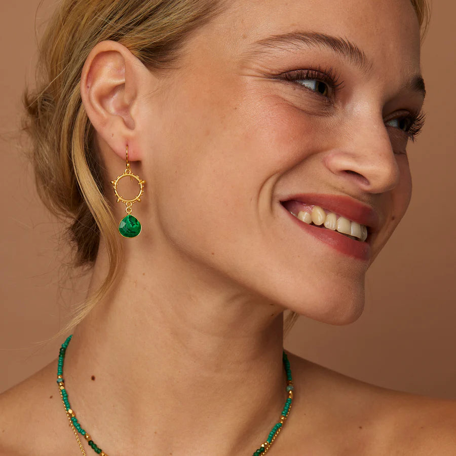 Ashiana London - Allegra Earrings - Malachite