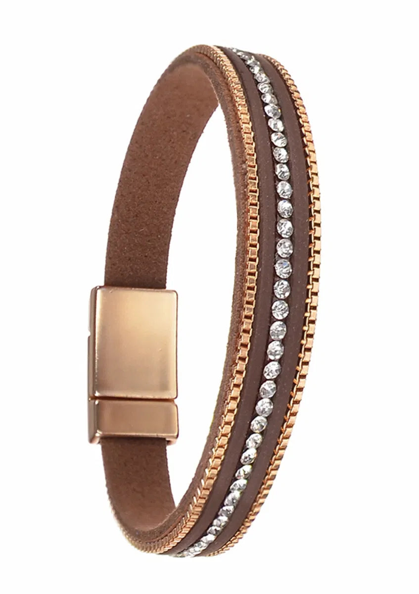 Sparkle Cuff Bracelet - Cocoa &Gold