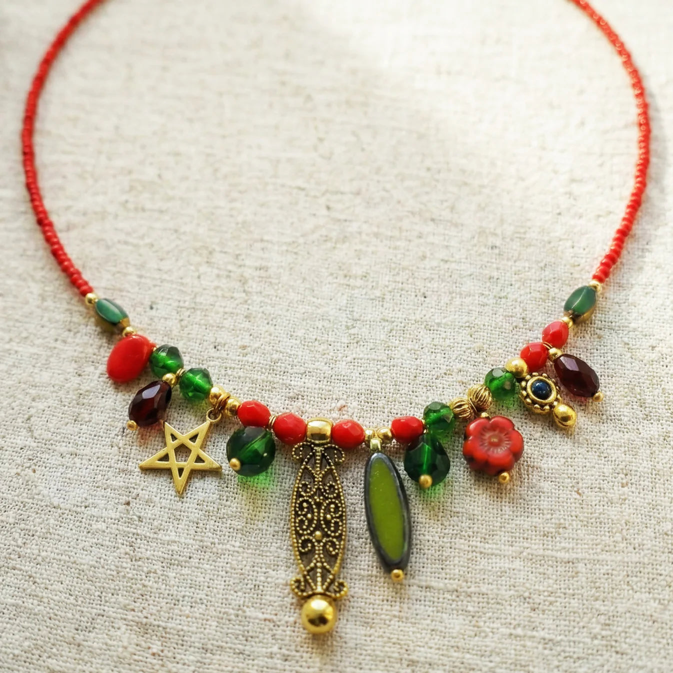 Beaded Star Necklace