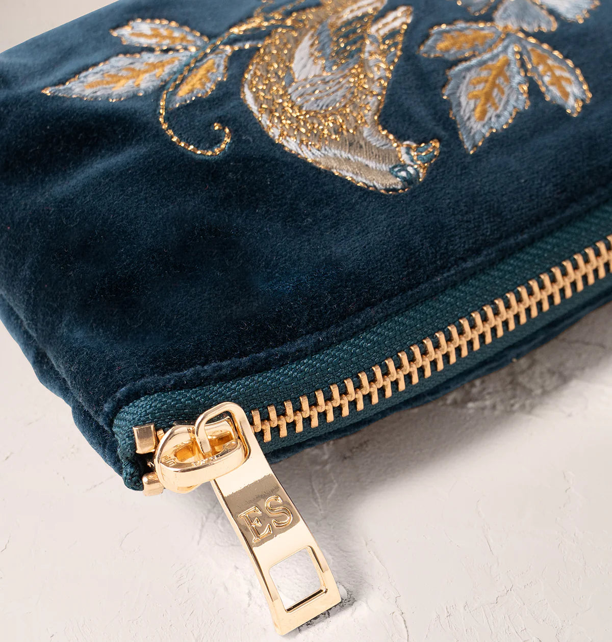 Botanical Birds Coin Purse - Ink Blue