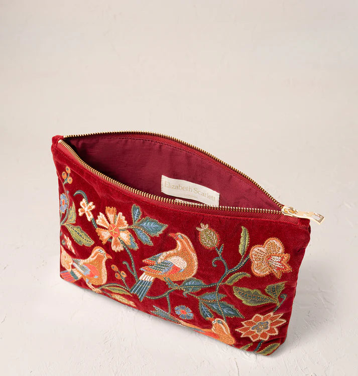 Botanical Birds Everyday Pouch - Rouge