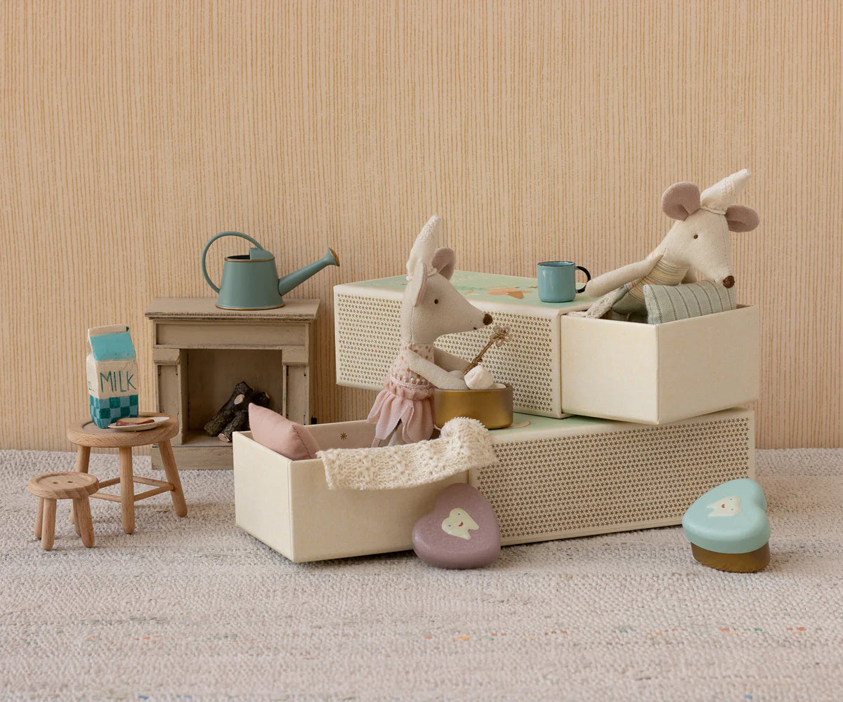 Maileg - Tooth Fairy Mouse in Matchbox - Rose