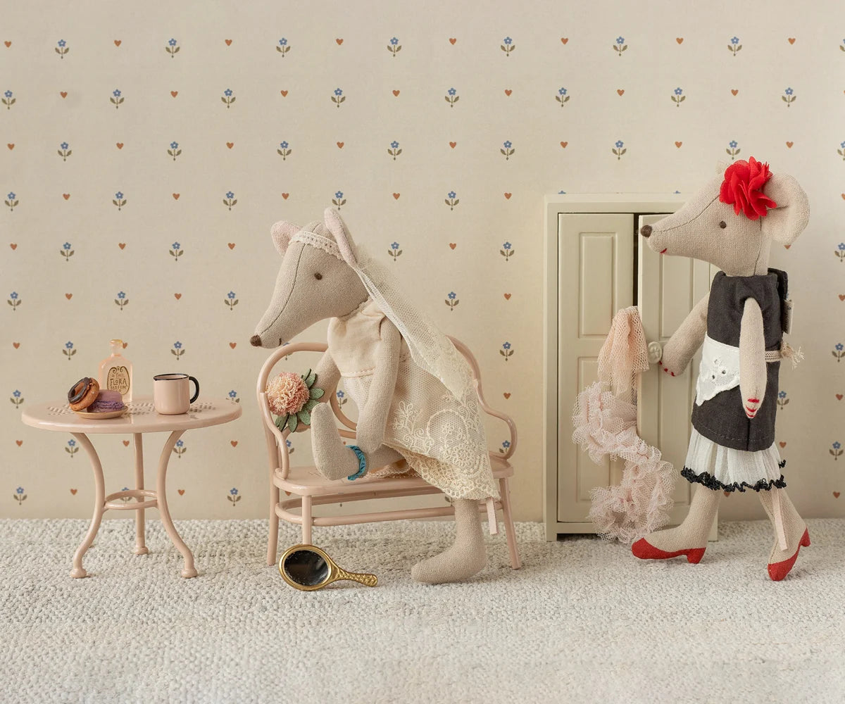 Maileg - Cafe Set Mouse Big - Pale Pink
