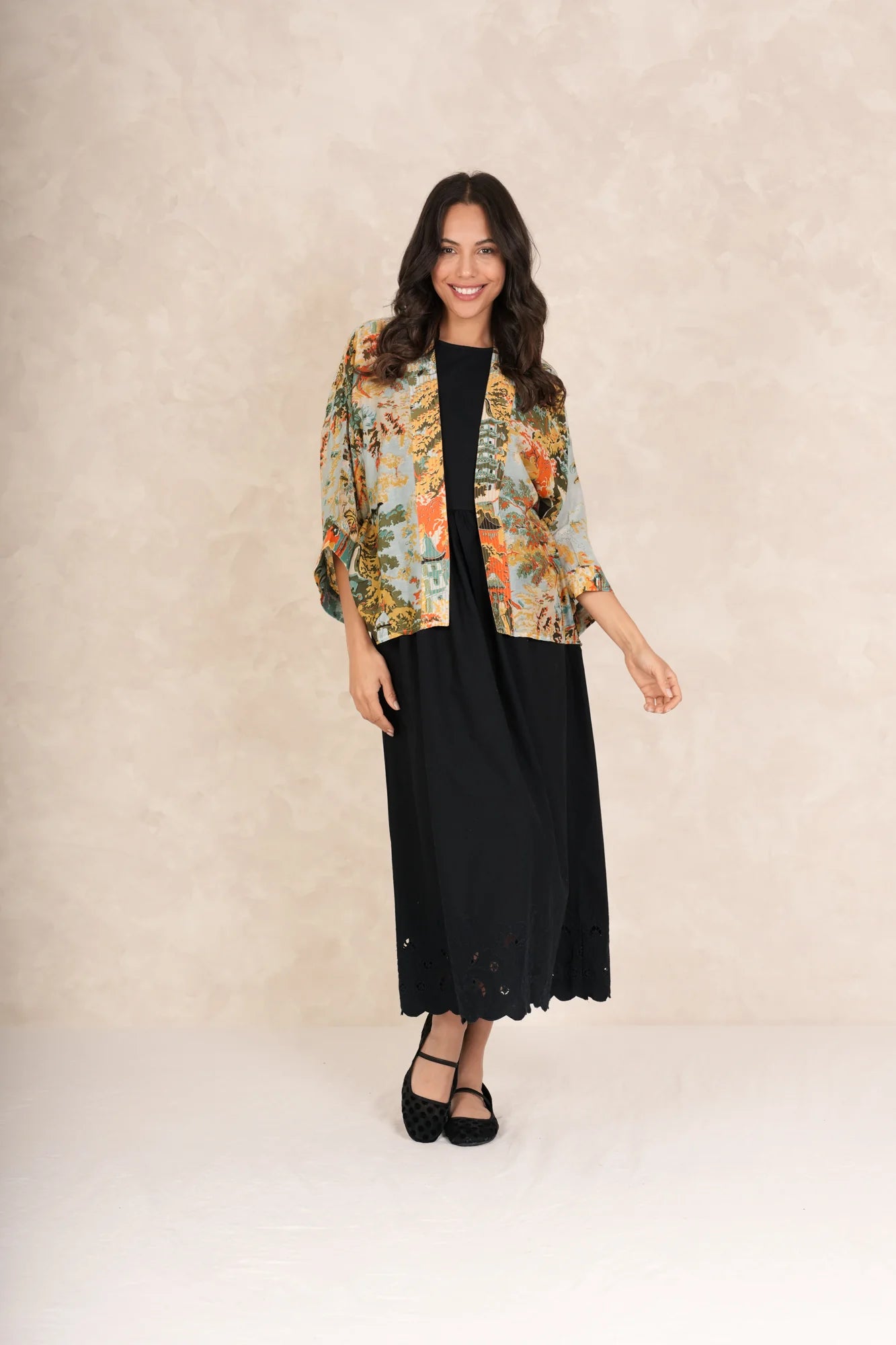 One Hundred Stars Kimono - China Tree Aqua