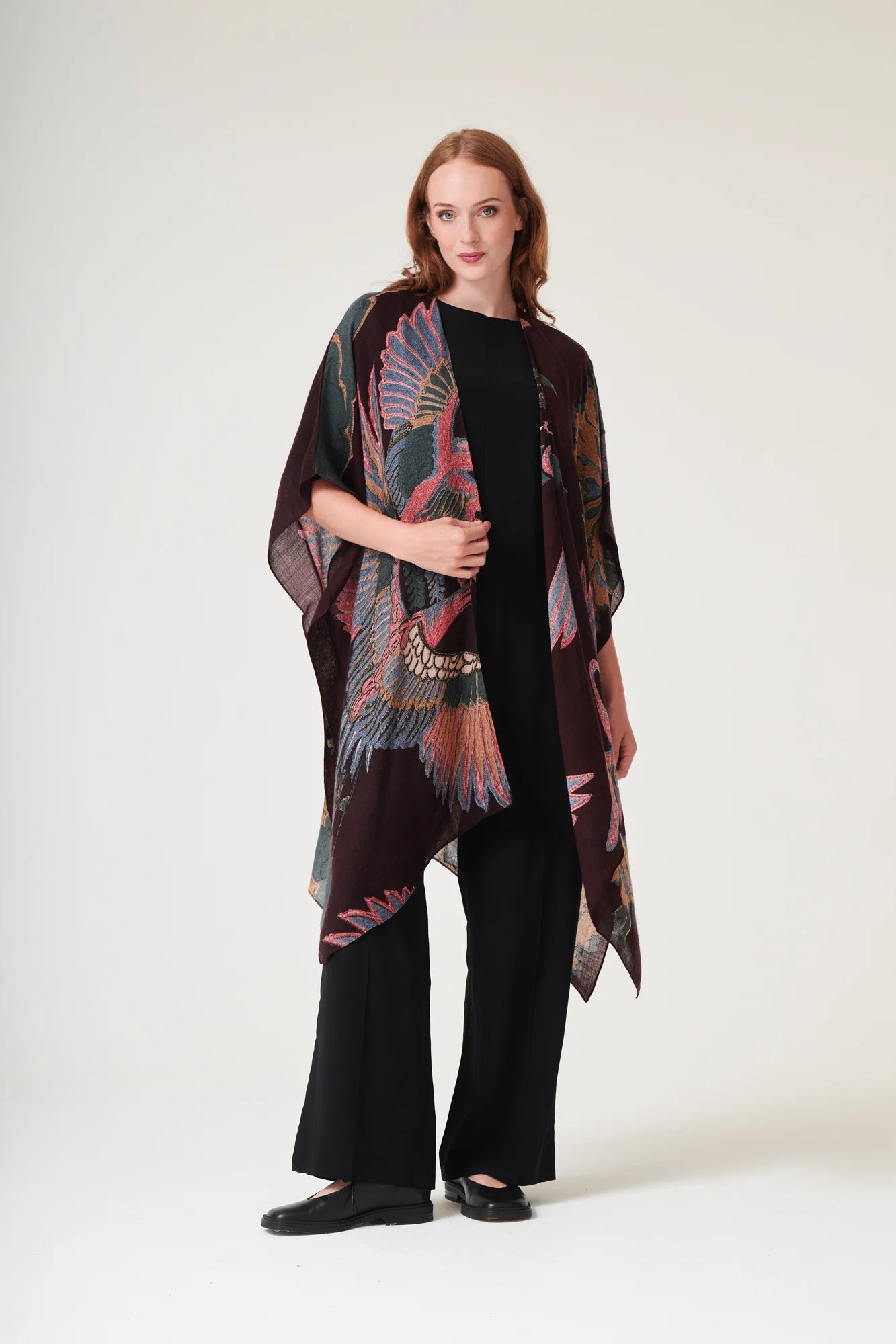 One Hundred Stars - Crane Wool Throwover - Plum