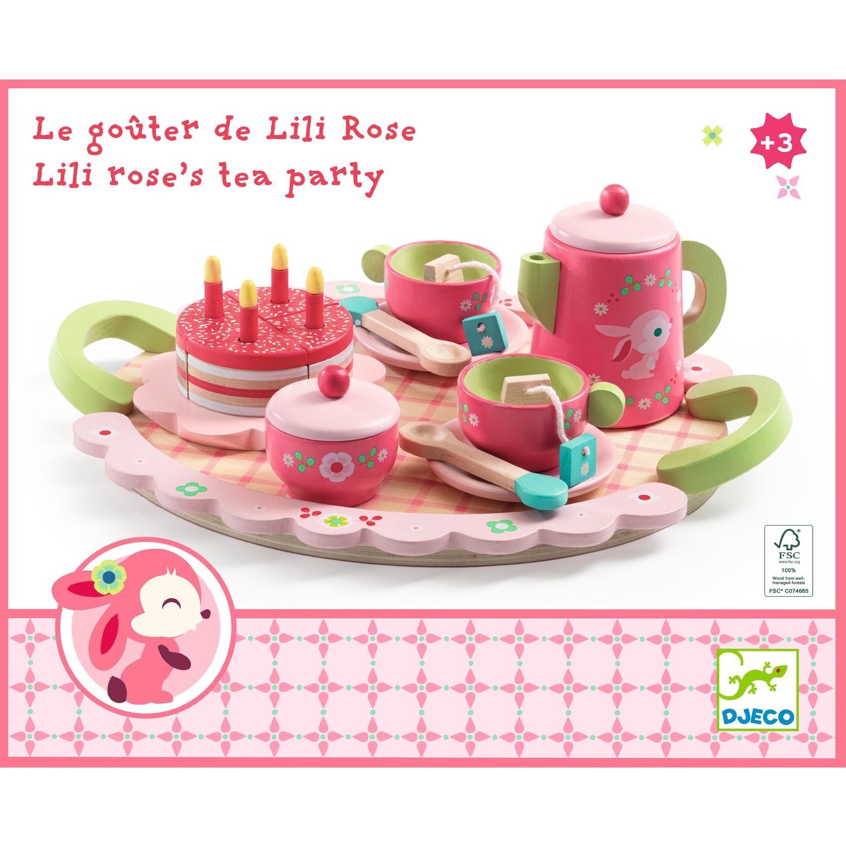 Djeco - Lilli Rose's Wooden Tea Set