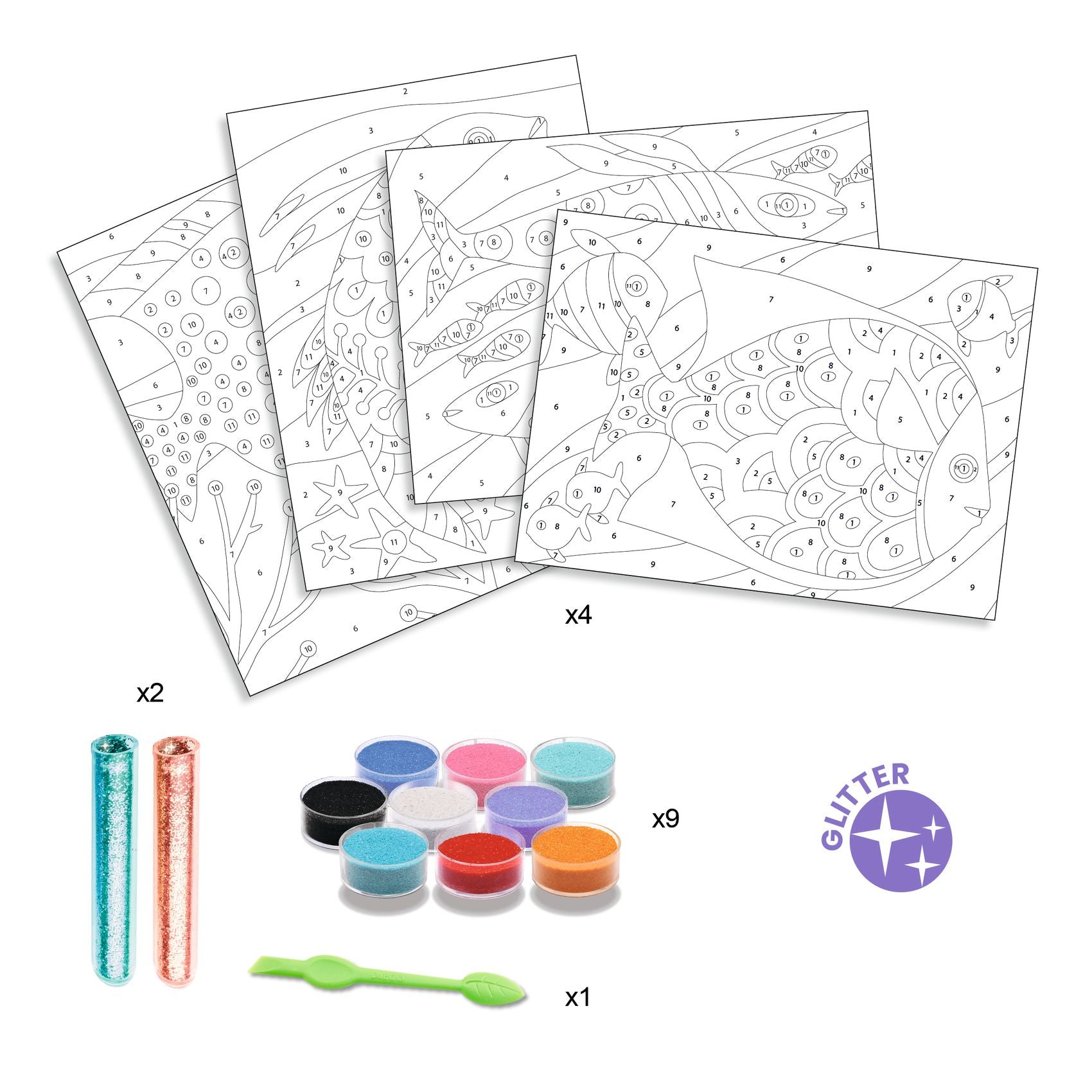 Djeco - Glitter Boards - Rainbow Fish