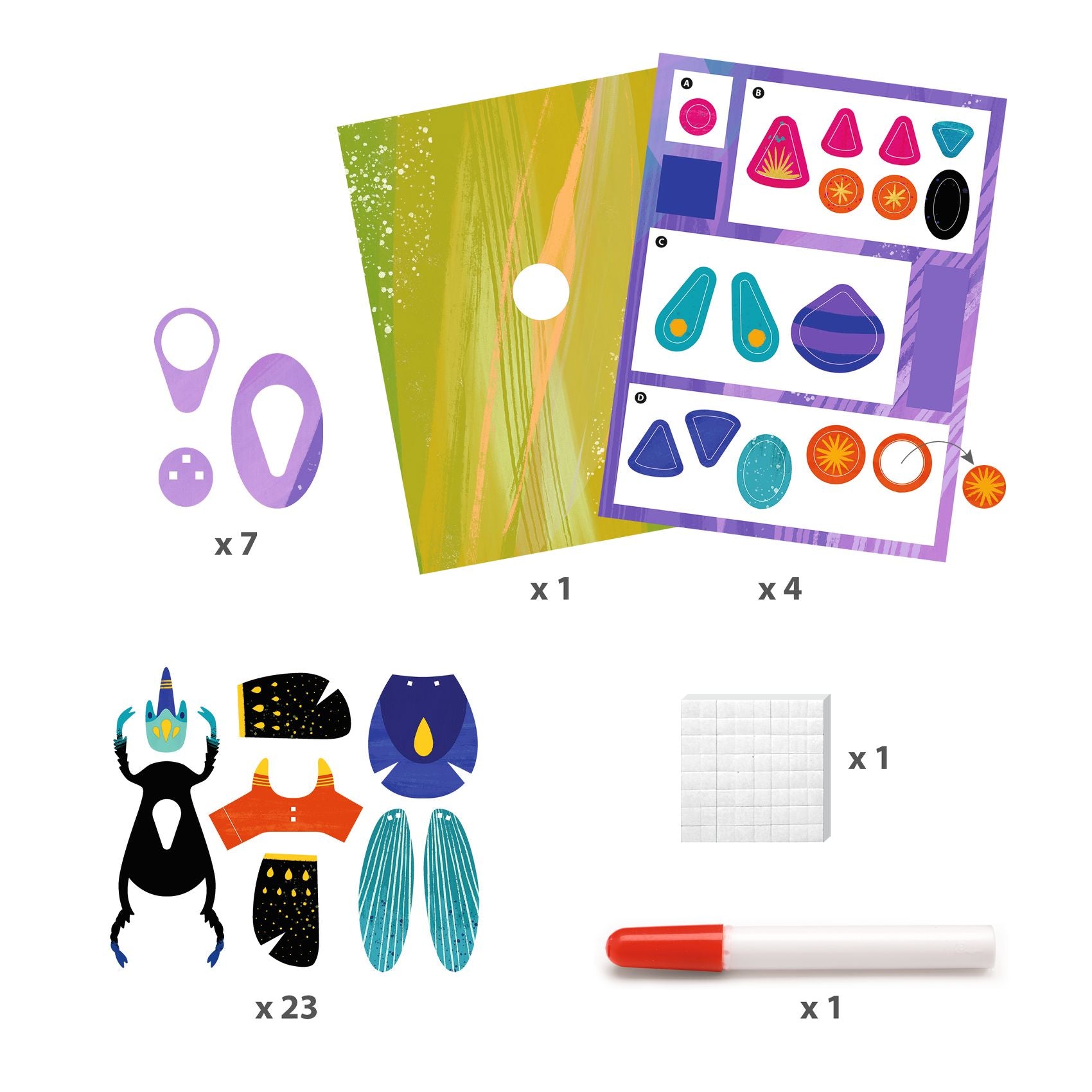 Djeco - Craft Set - 3D Bugs