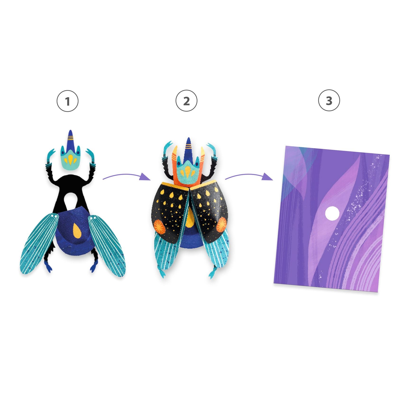 Djeco - Craft Set - 3D Bugs