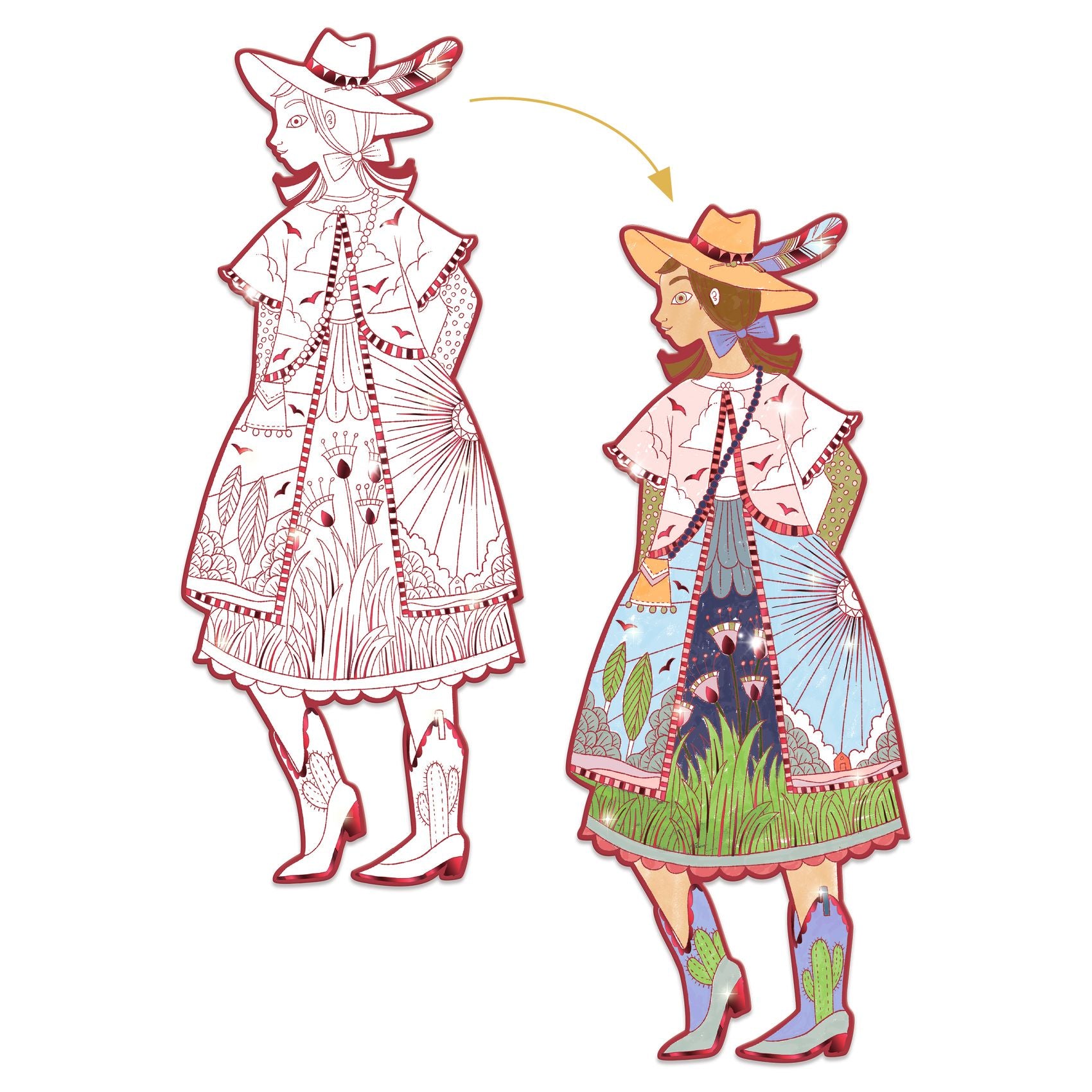 Djeco - Fiodor and Friends Colouring Set