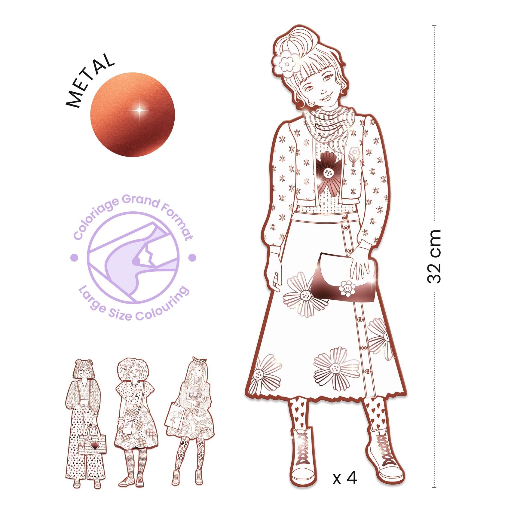 Djeco - Nina and Friends - Colouring Set