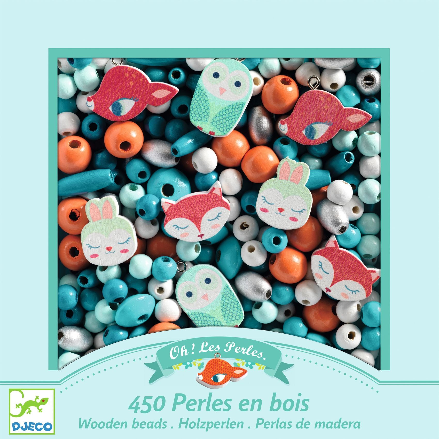 Djeco - Little Animal Wooden Beads