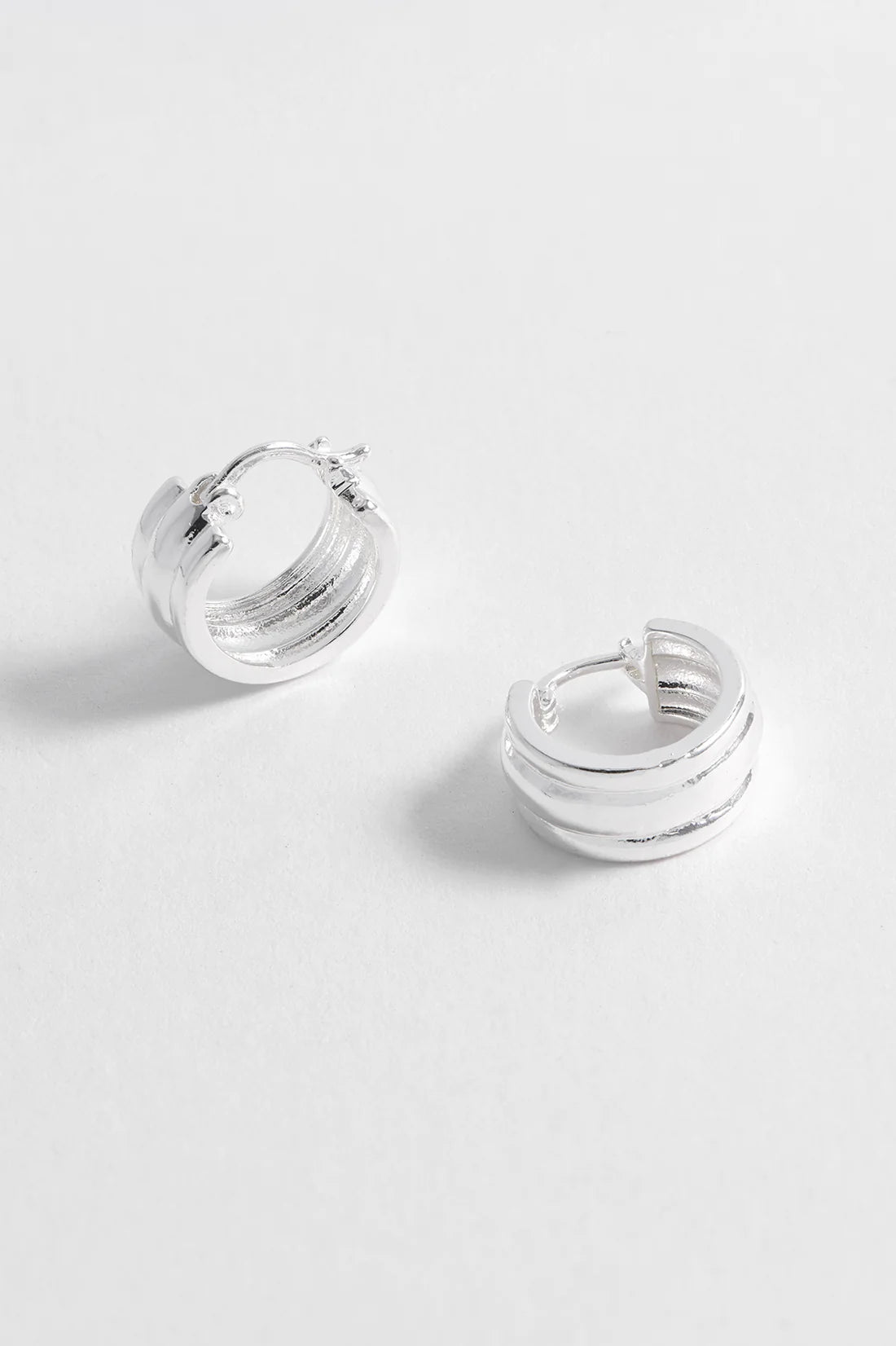 Estella Bartlett - Chunky Textured Hoop Earrings SP