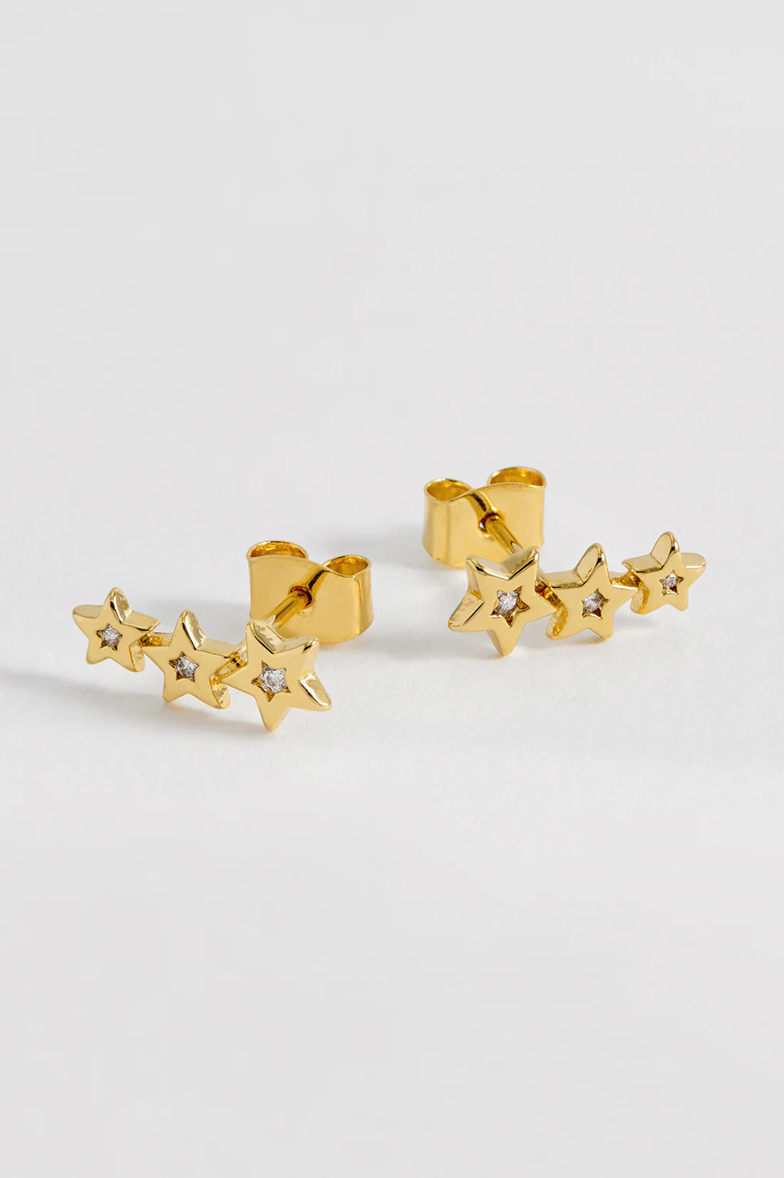 Estella Bartlett - CZ Star Stud Crawler Earrings - Gold