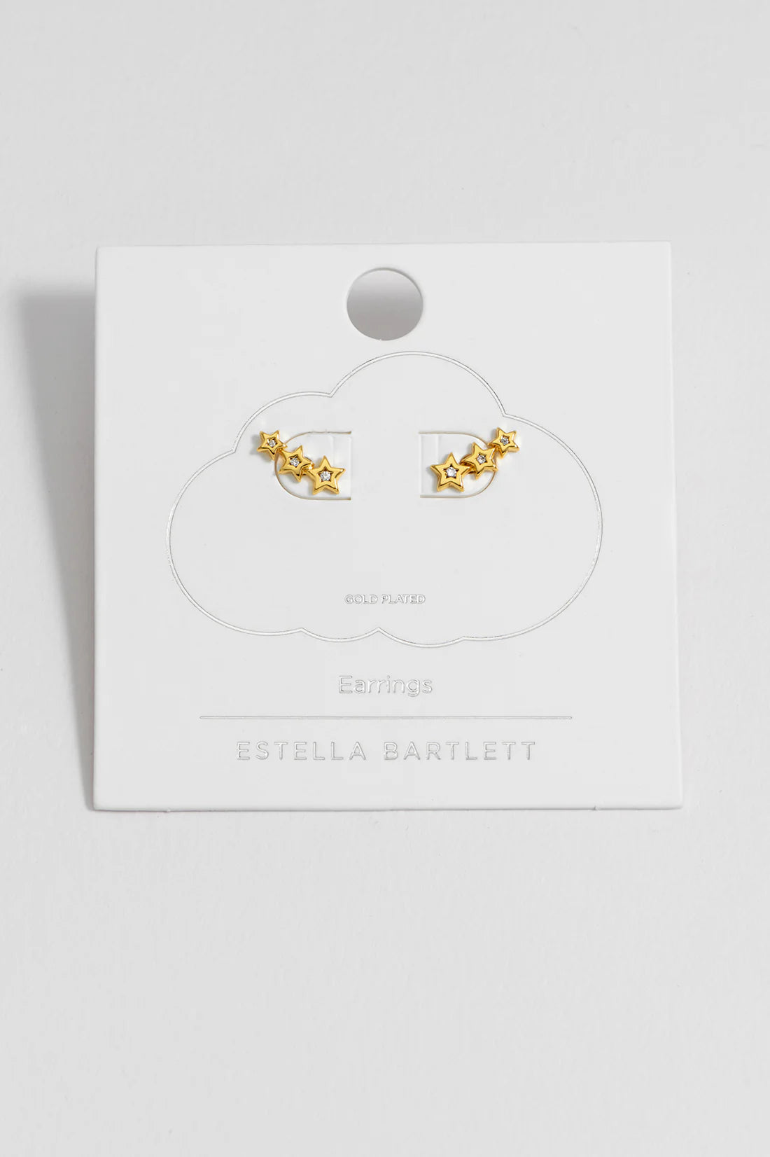 Estella Bartlett - CZ Star Stud Crawler Earrings - Gold