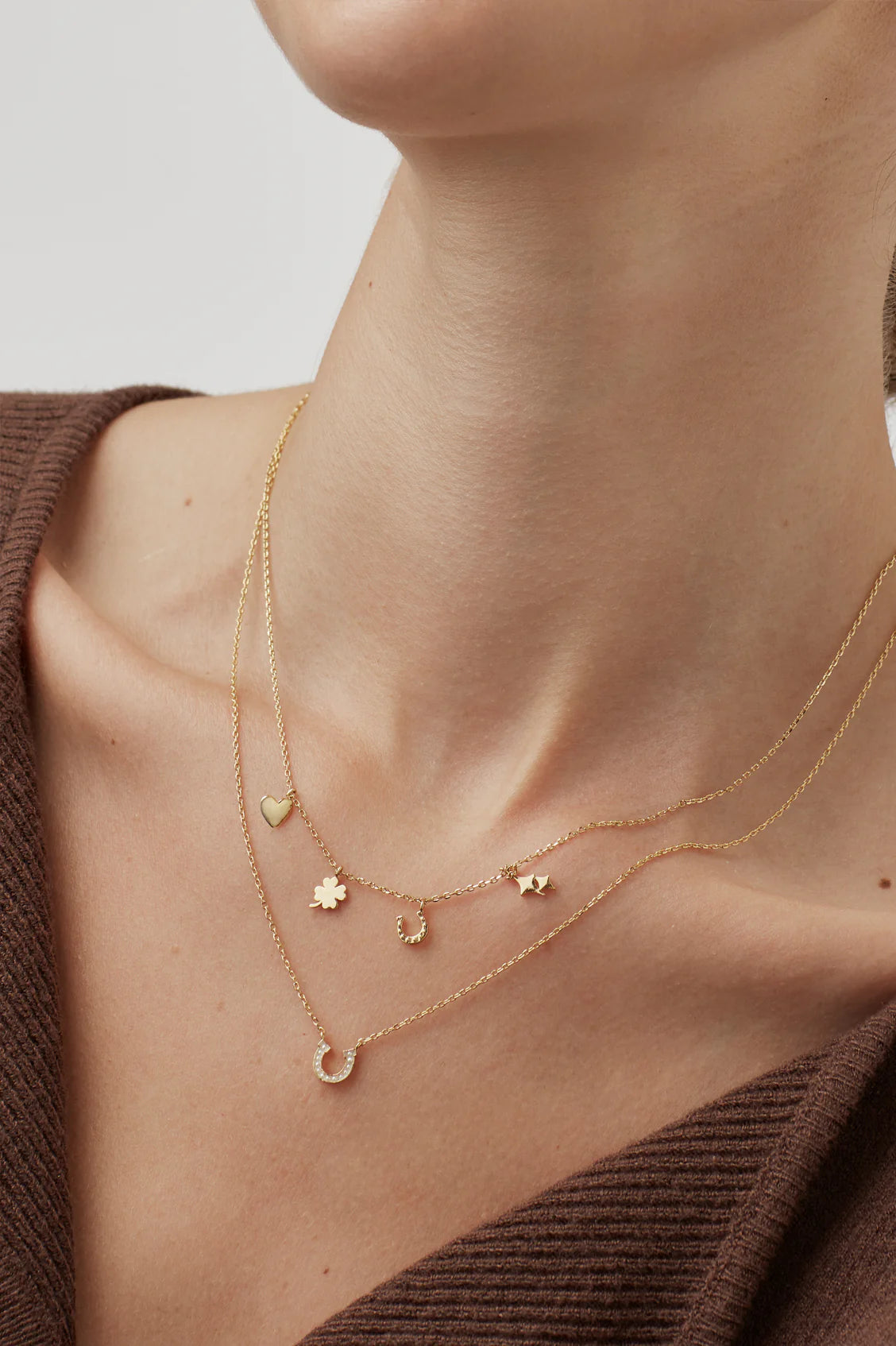 Gold Love & Luck Charm Necklace