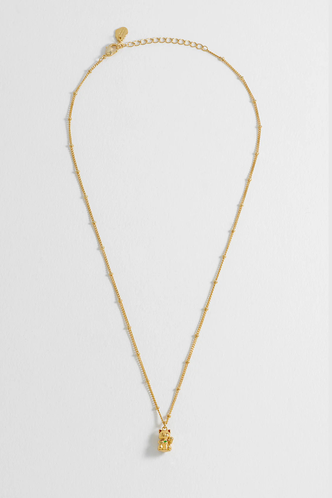 Gold Lucky Cat Necklace