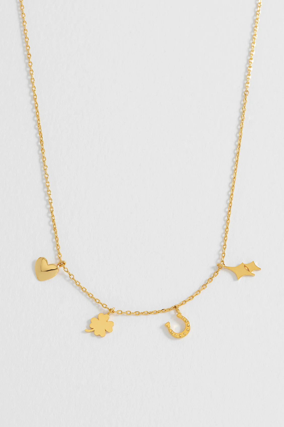 Gold Love & Luck Charm Necklace