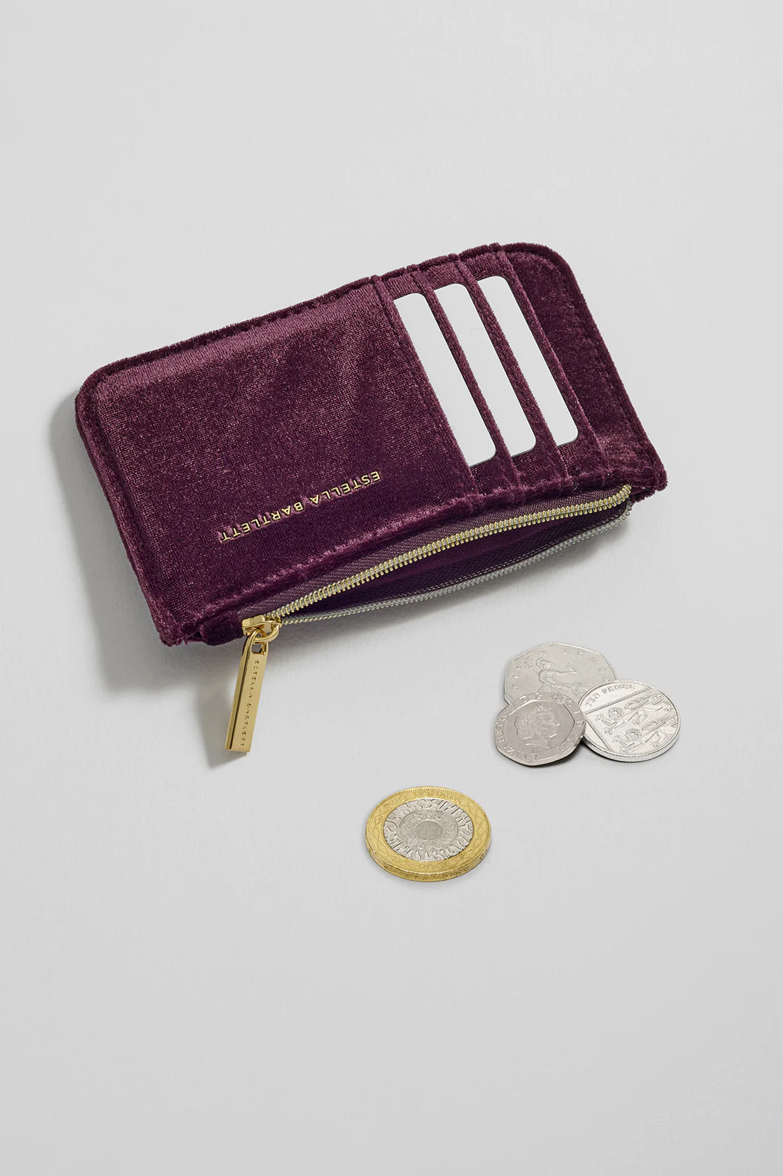 Quilted Card Purse - Deep Burgundy