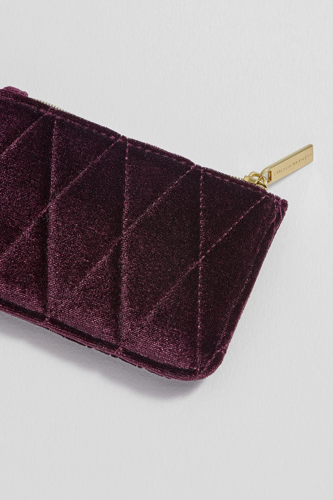 Quilted Card Purse - Deep Burgundy
