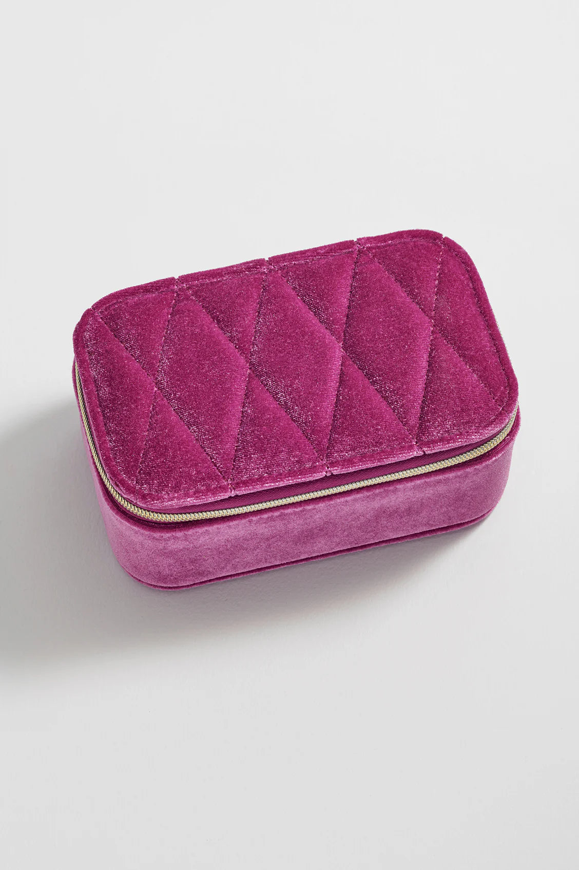 Quilted Lid Mini Jewellery Box - Pink