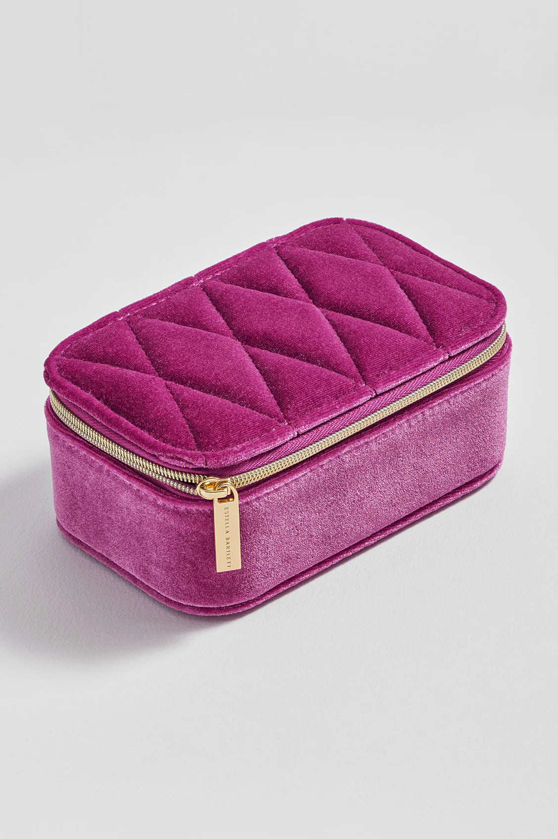 Quilted Lid Mini Jewellery Box - Pink