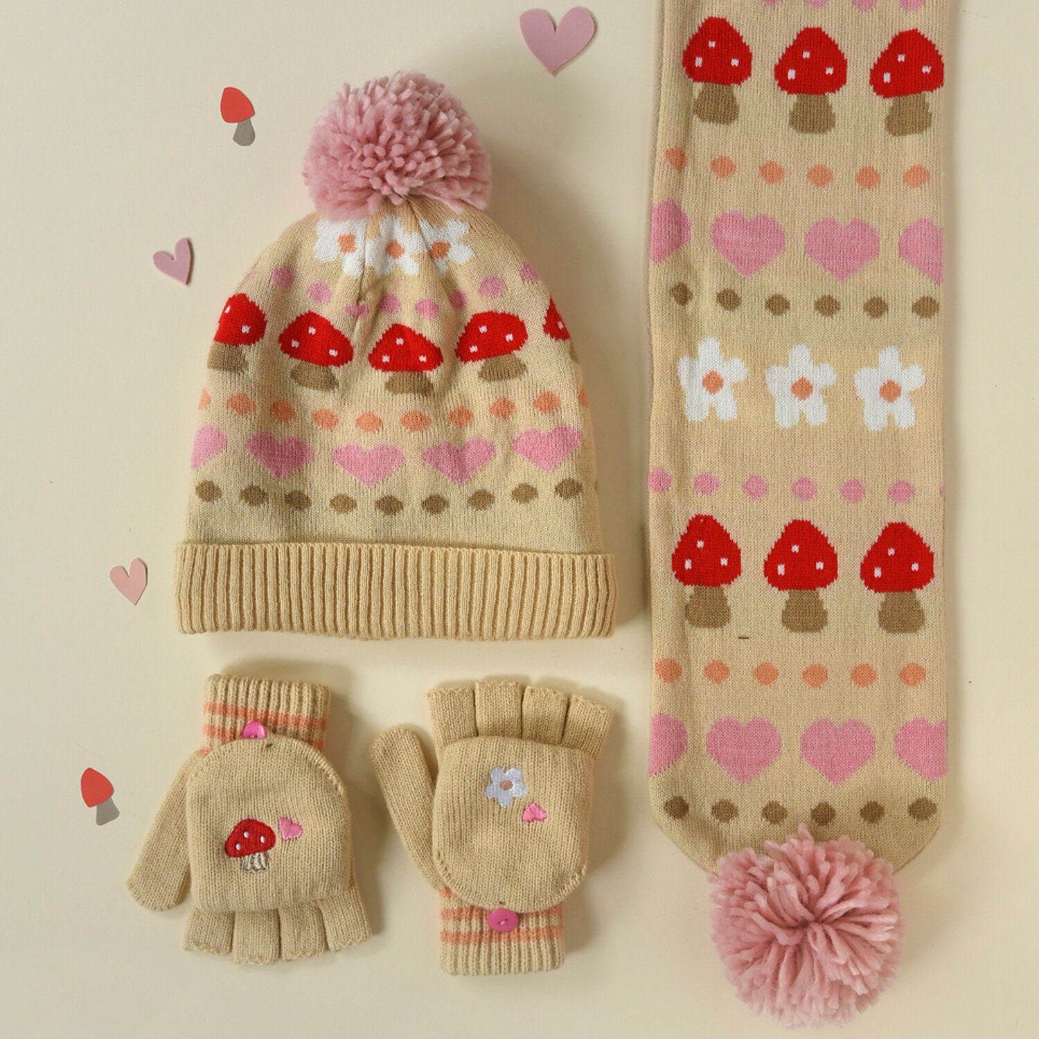 Alpine Fairisle Knitted Hat - 3-6 Years