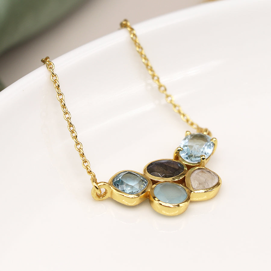 Aureus 14k Multi-stone Necklace
