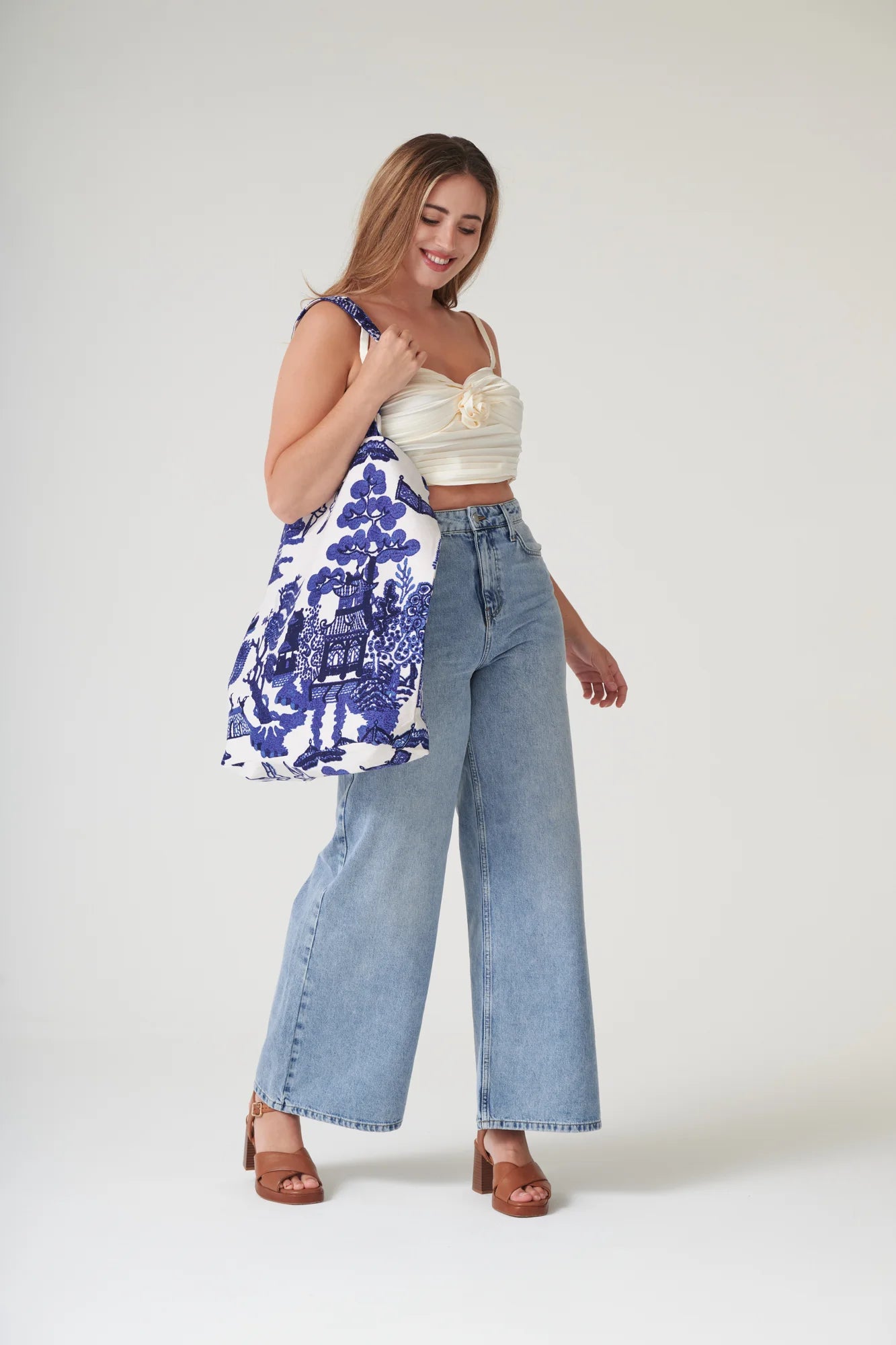 Canvas Bag - Giant Willow Blue