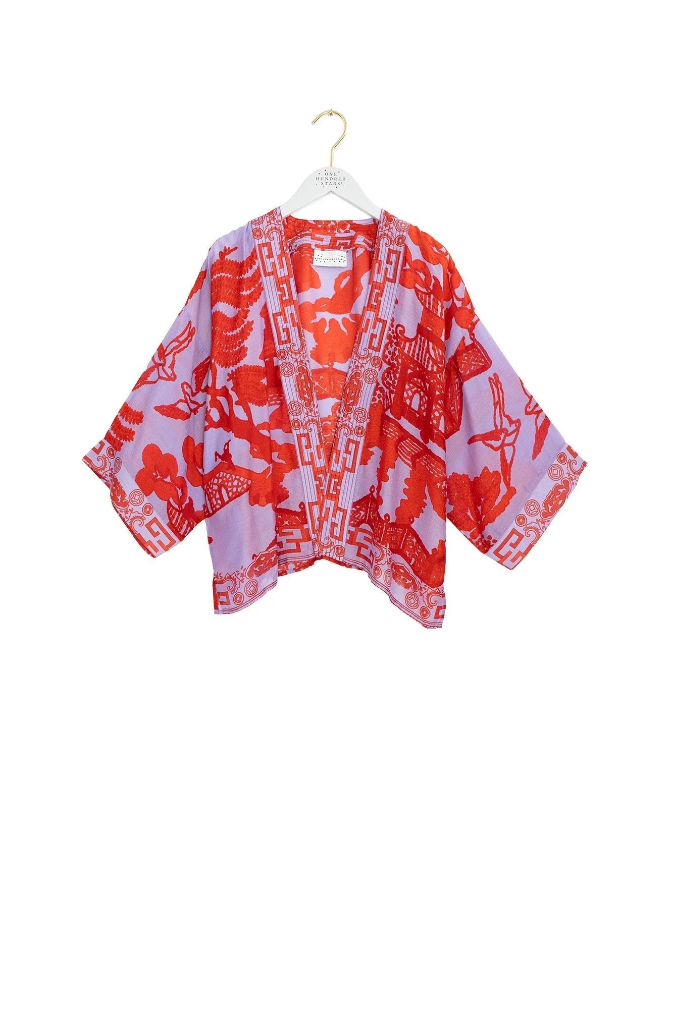 100 Stars Kimono - Giant Willow Violet