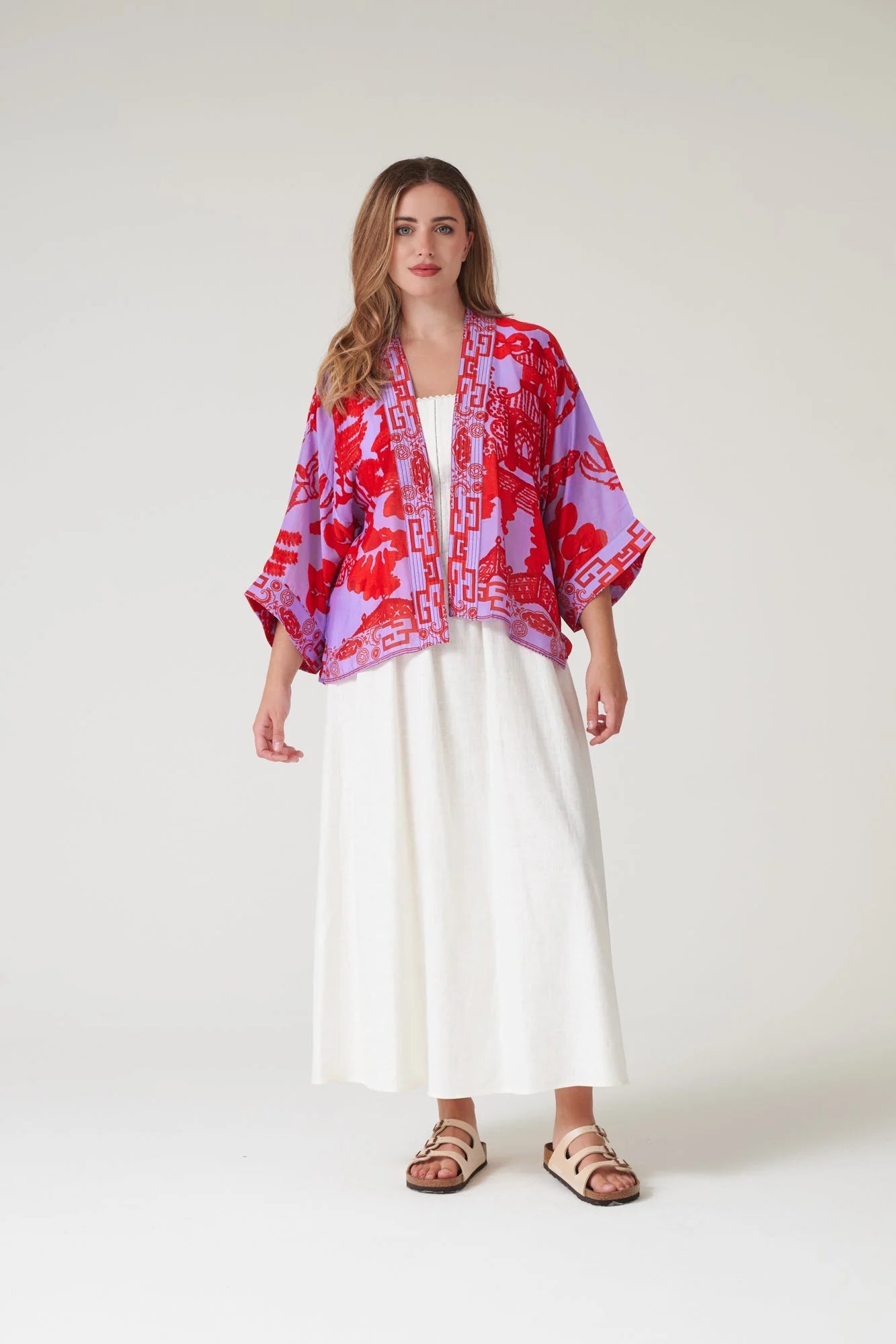 100 Stars Kimono - Giant Willow Violet