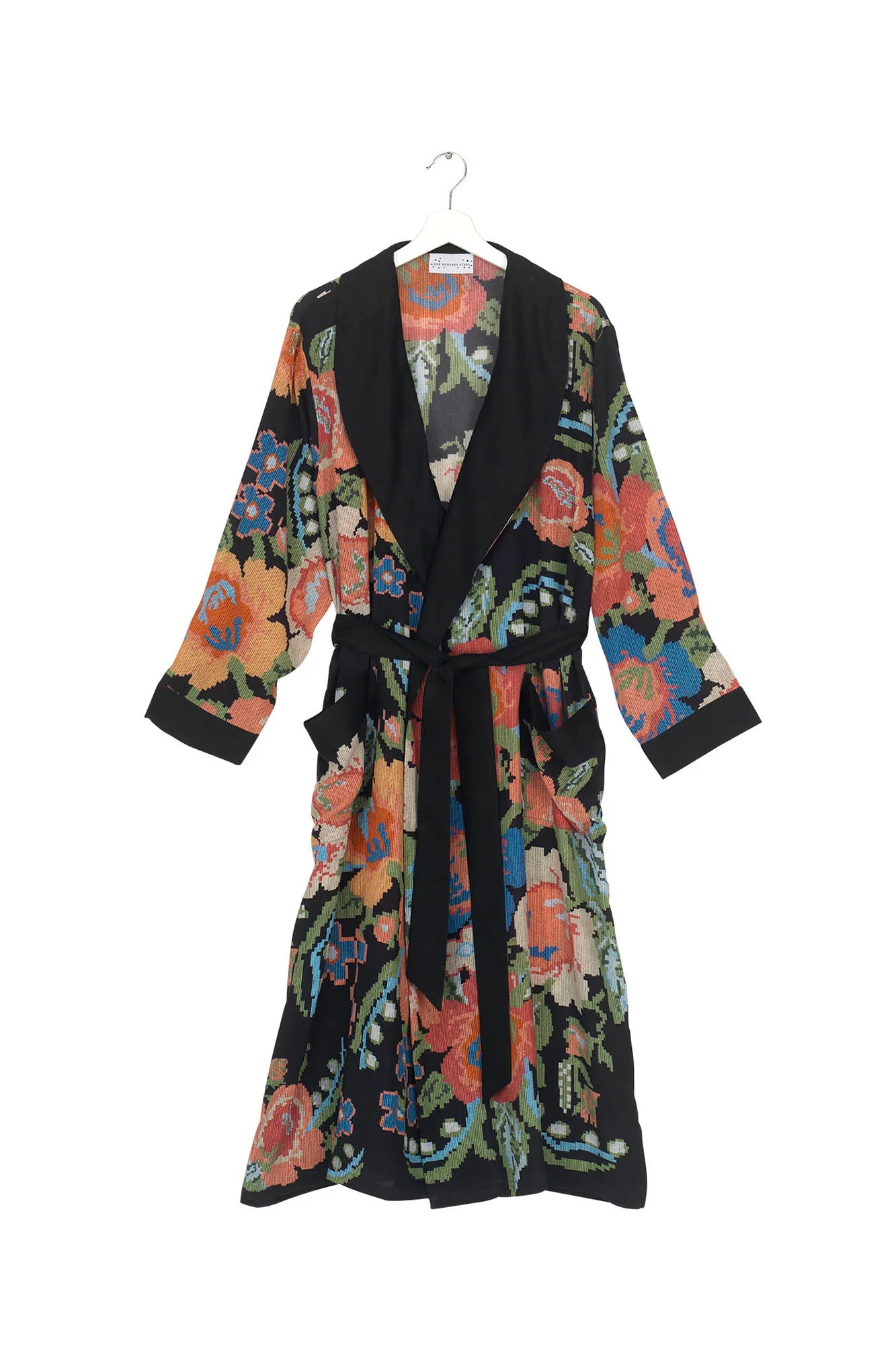 Woven Flower Black - Crepe Gown