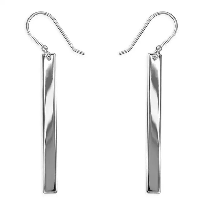 Flat Bar Drop Earrings