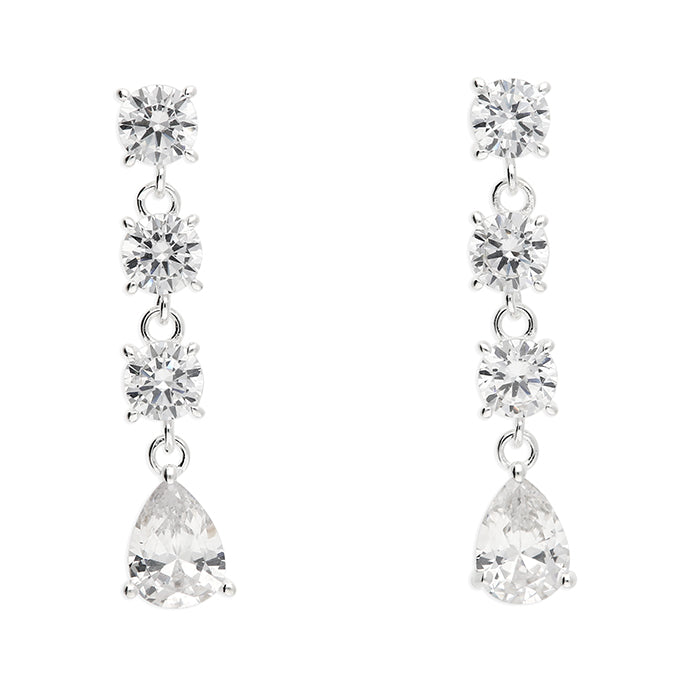 Teardrop CZ Drop Earring