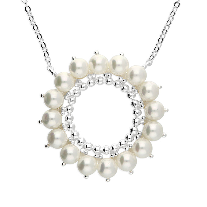 Pearl Bead Circle Necklace