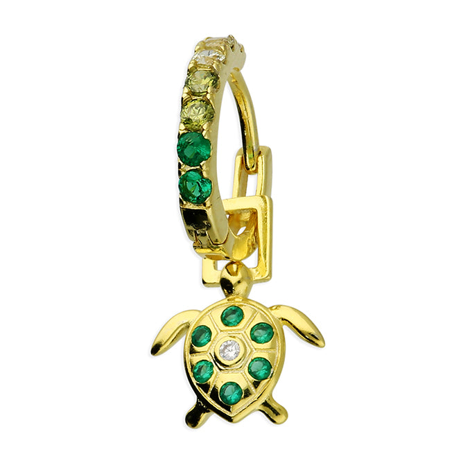 Single Turtle Huggie Hoop Earring