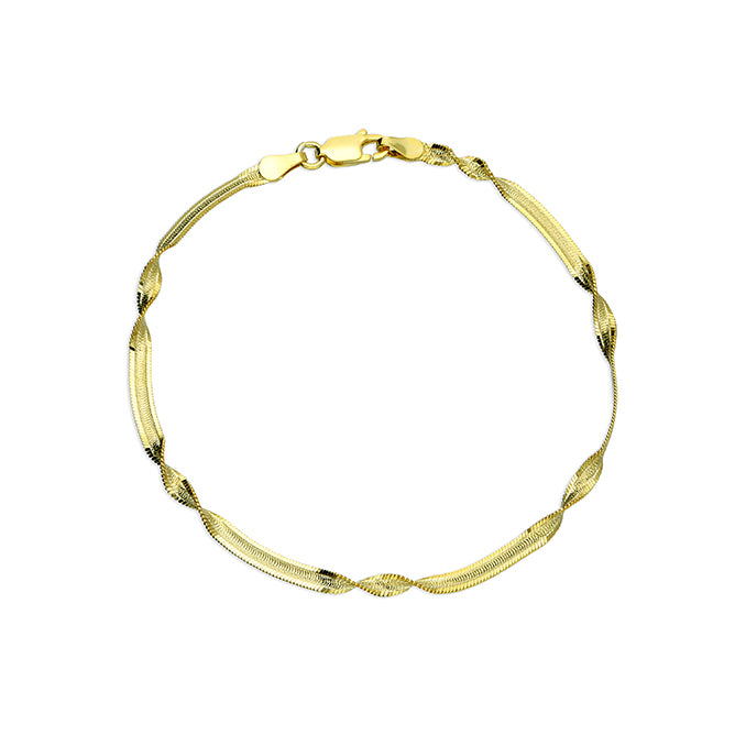 Sterling Herringbone Twist Bracelet
