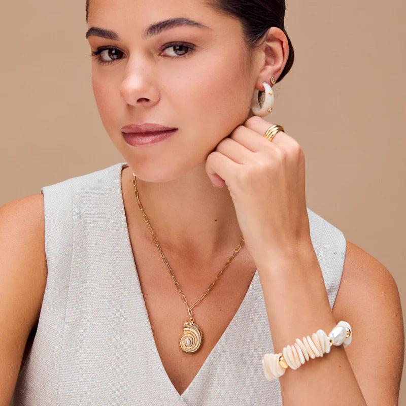 Orelia London - Textured Ammonite Statement Necklace