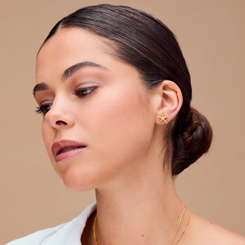 Orelia London - Starfish & Pearl Stud Earring