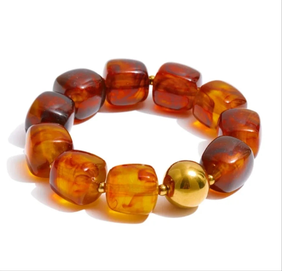Acrylic Beaded Chunky Bracelet
