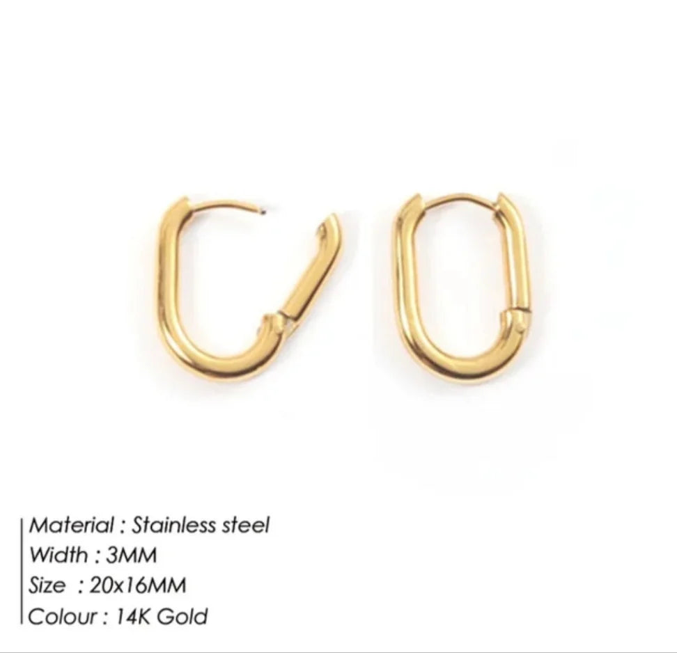 Classic Oval Hoop Earrings