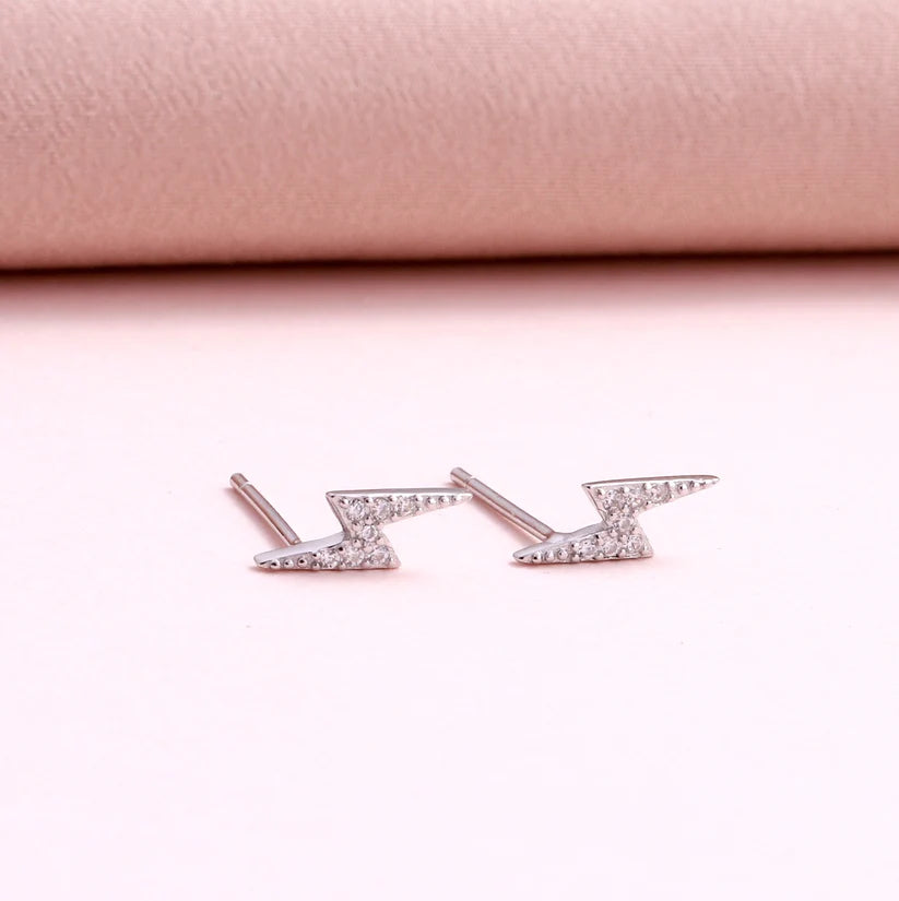 Crystal Lightning Bolt Earrings
