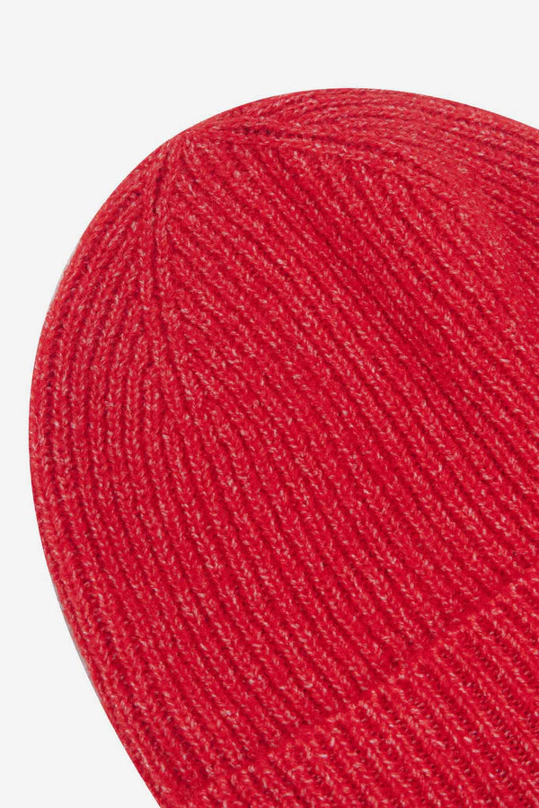 Kit Red Wool Blend Beanie Hat
