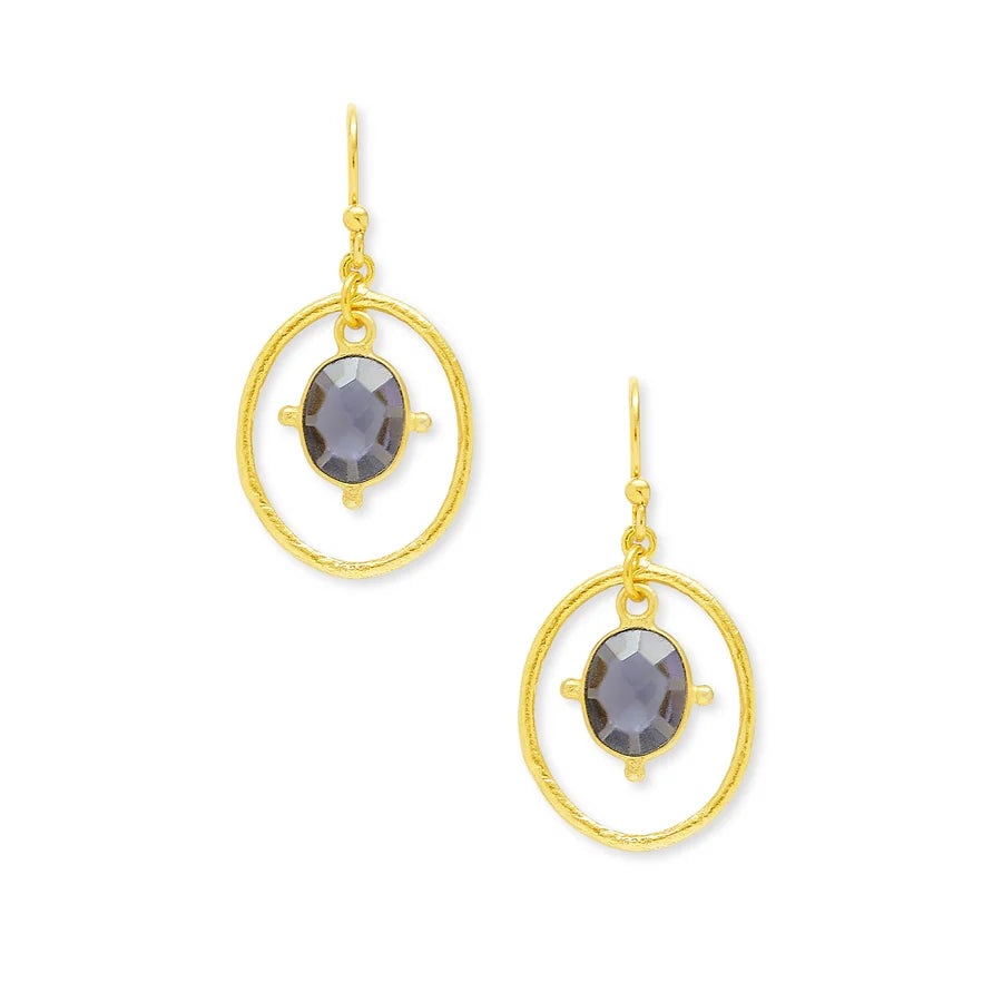 Fiona Earrings - Lolite