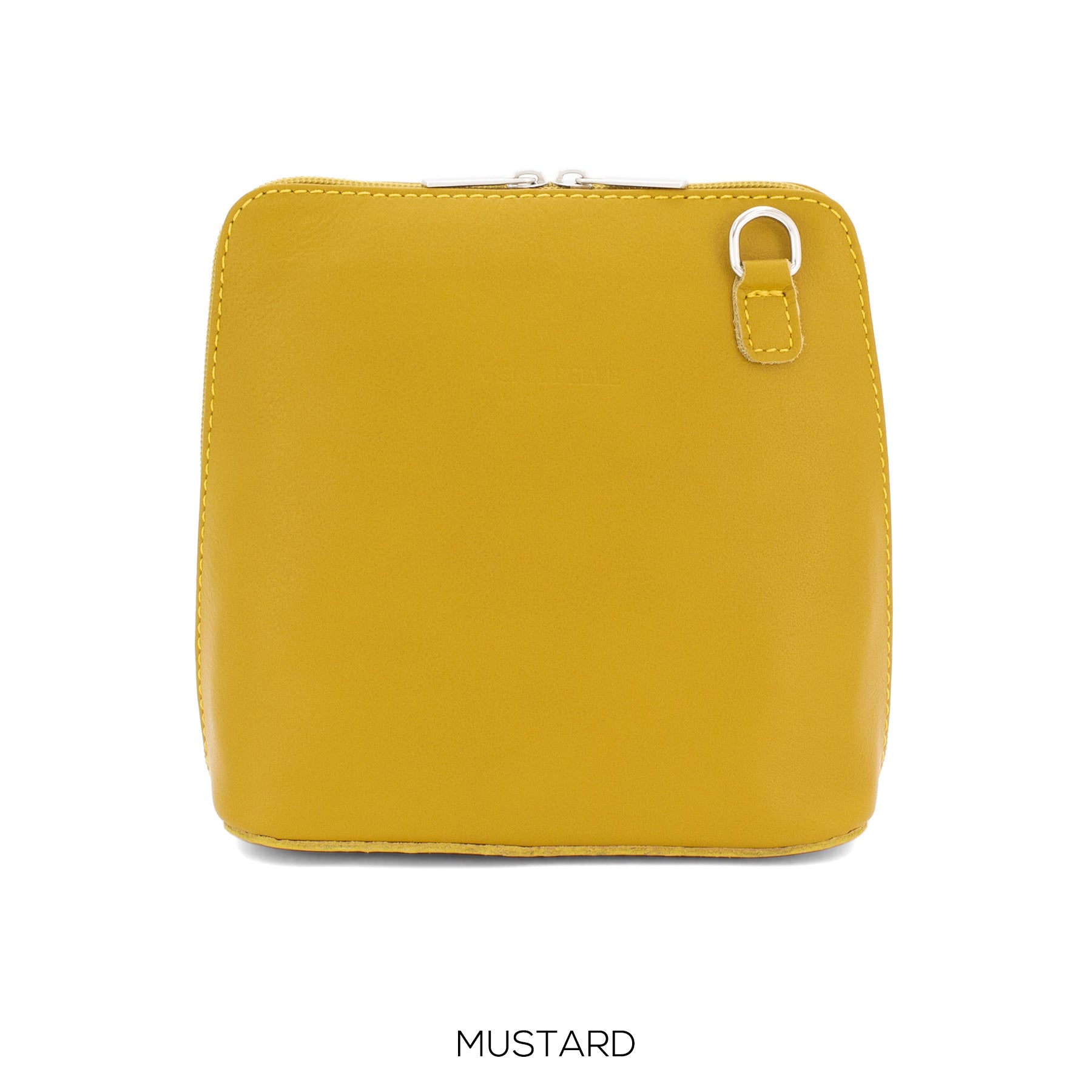 Leather Crossbody Bag - Mustard