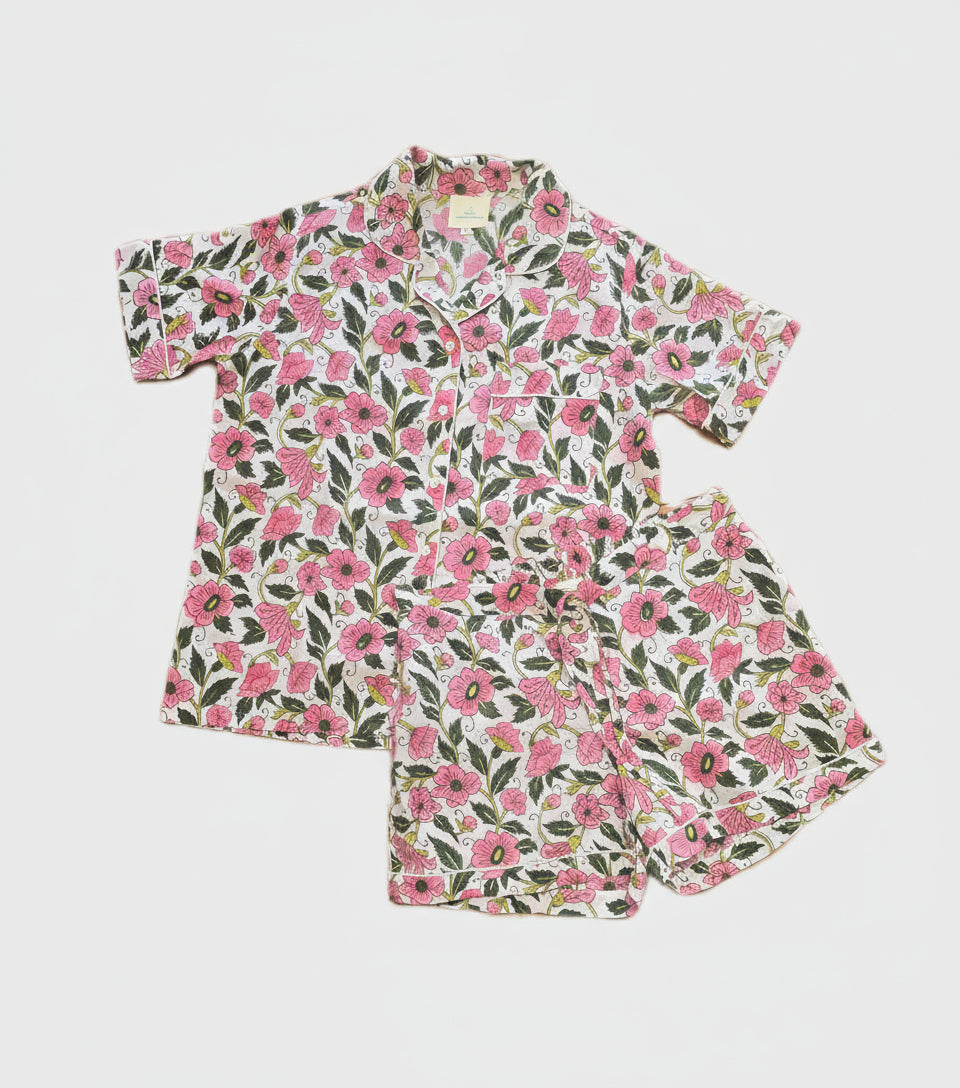 MOOCH London - Pink Floral Shortie Pyjama Set