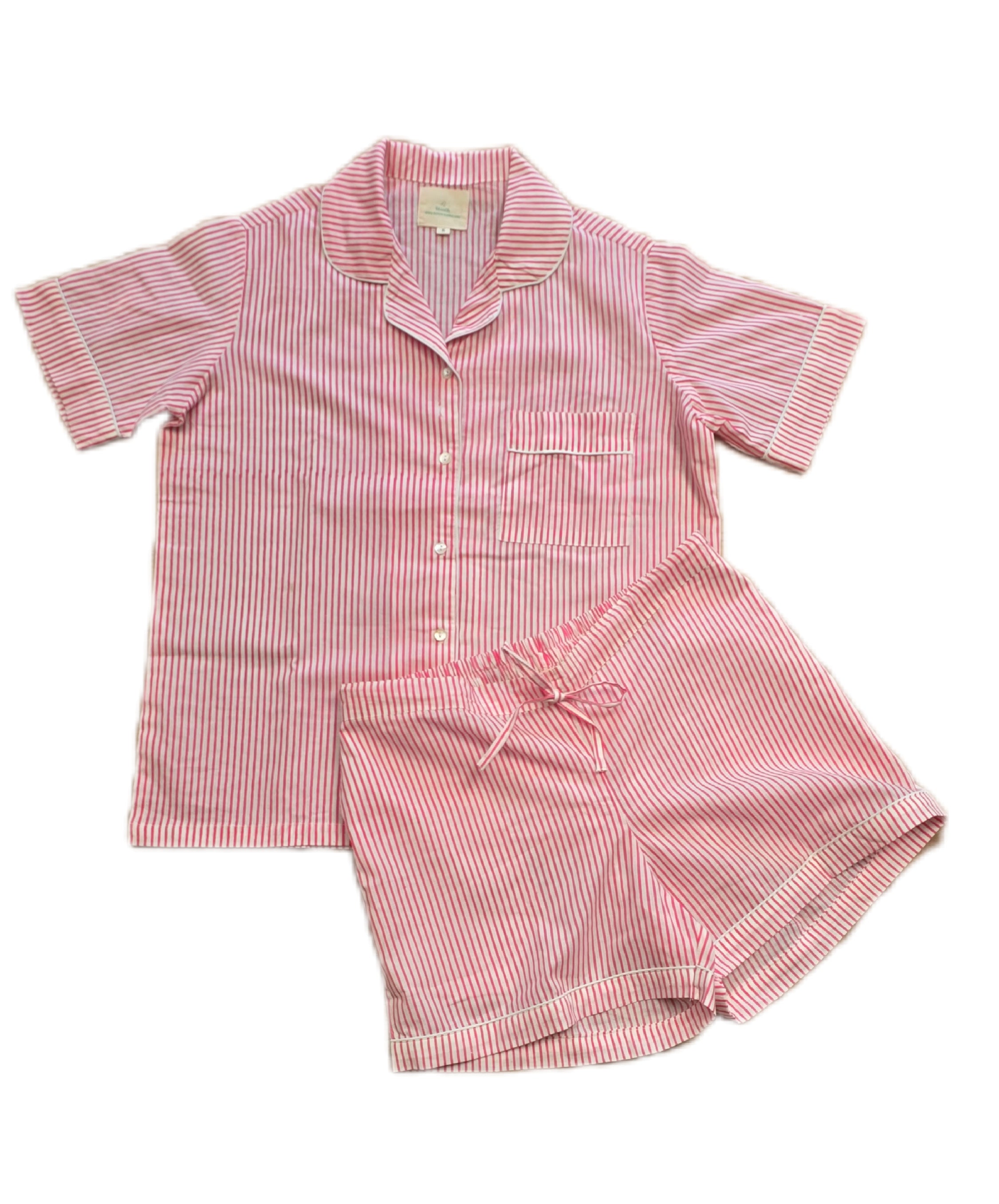MOOCH London - Pink Stripe Shortie Pyjama Set