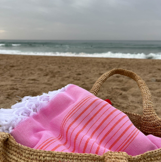 Hammam Towel - Sorbet & Mandarin